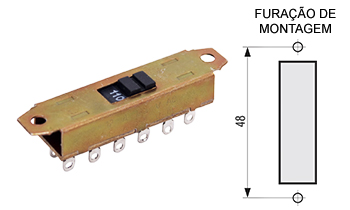 116 – Chave H-H 12 pinos para solda 116F / 116R / 116FG / 116RG