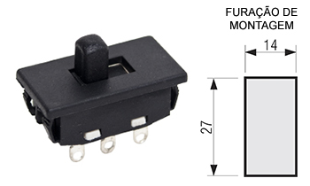119 – Chave H-H 6 pinos para painel alavanca alta